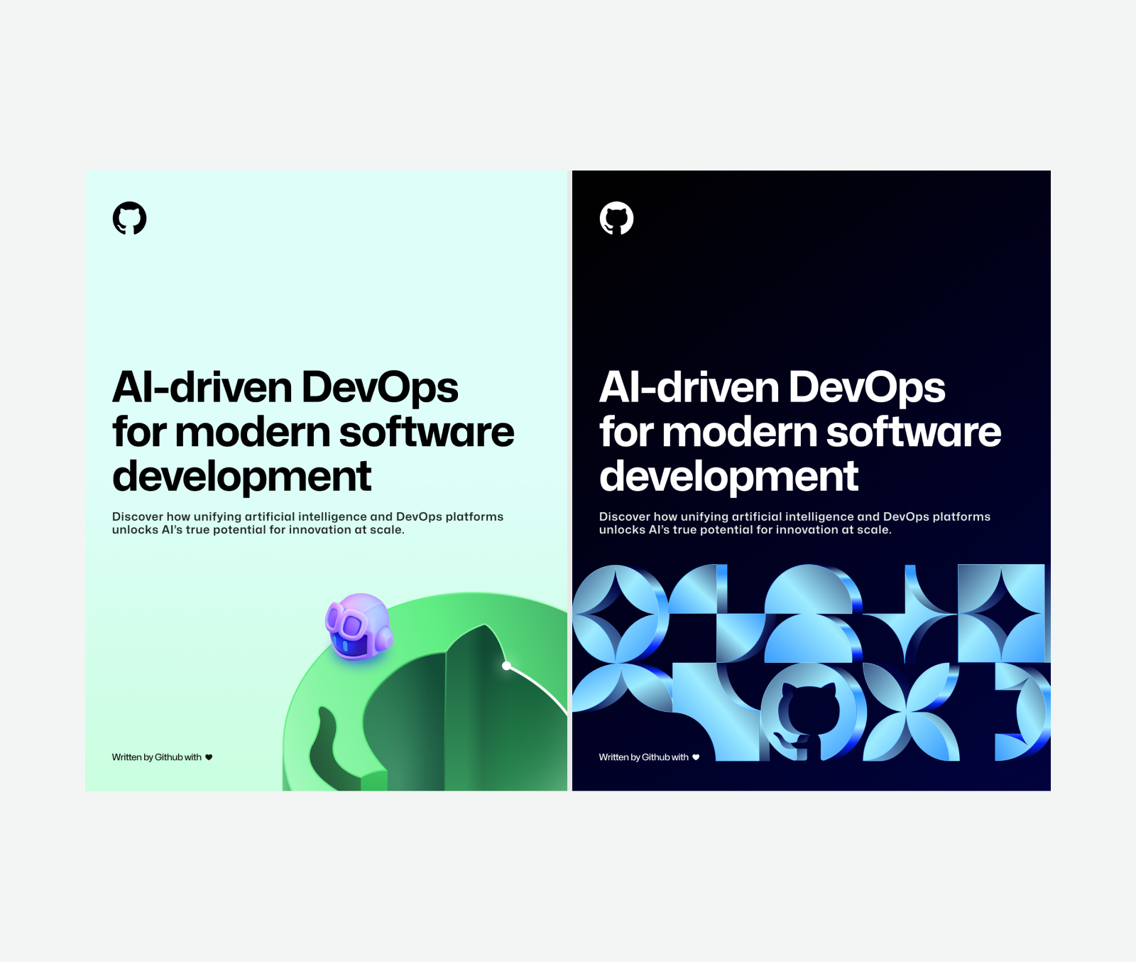 Two example sets of ebooks with focused illustrations at the bottom